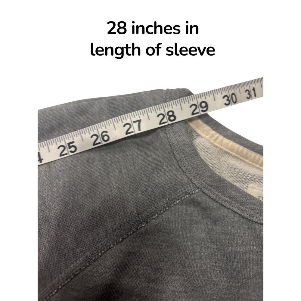 Rag & Bone Standard Issue Gray Sweatshirt Small Raglan Crewneck - Picture 9 of 9